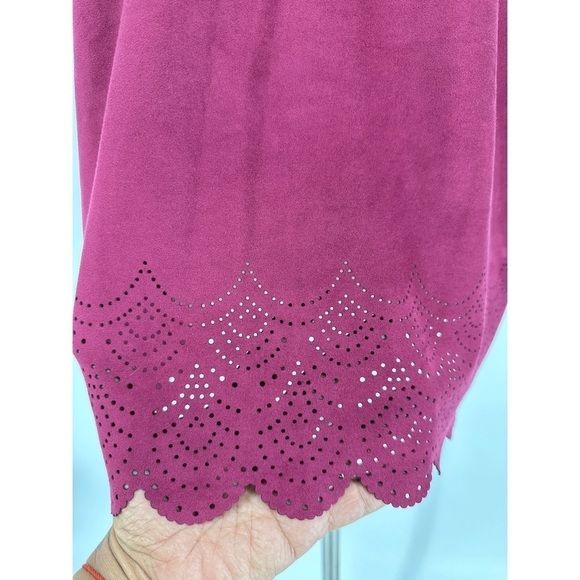 Chicos Lace Trim Long Sleeve Tunic Top - Picture 5 of 11